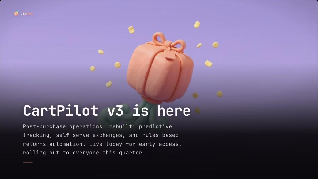 CartPilot deck title slide