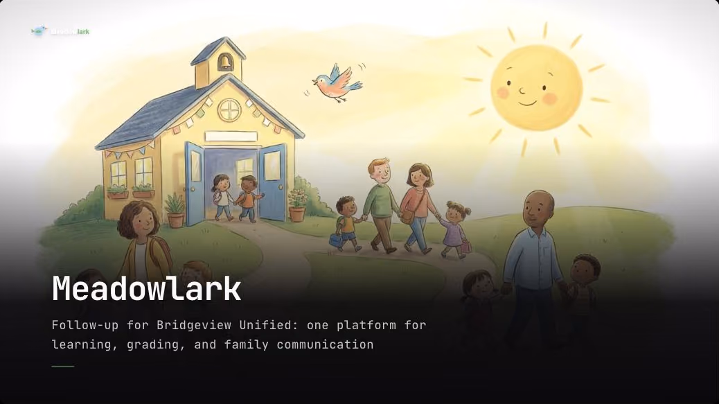Meadowlark deck title slide