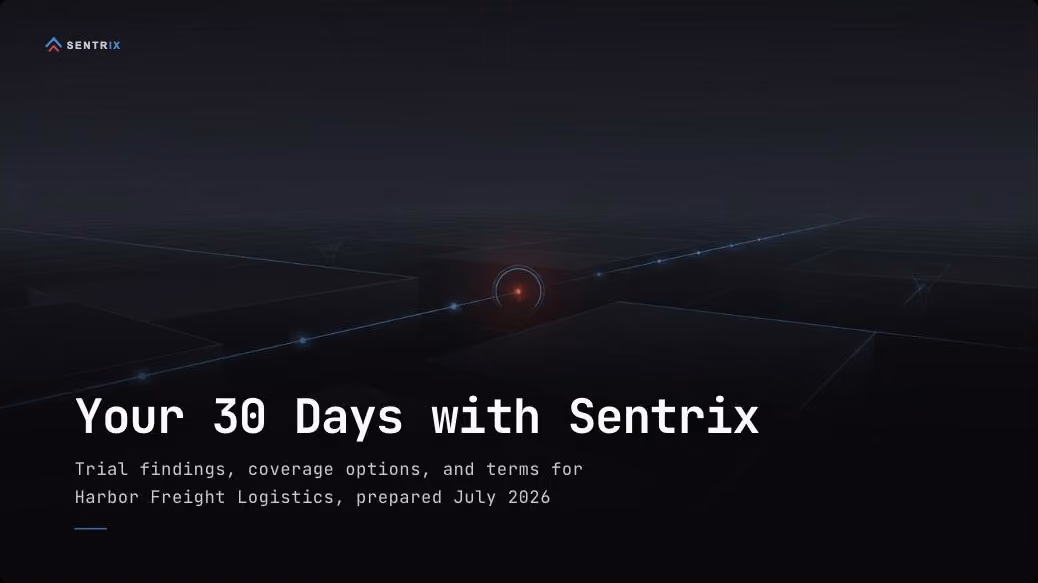 Sentrix deck title slide